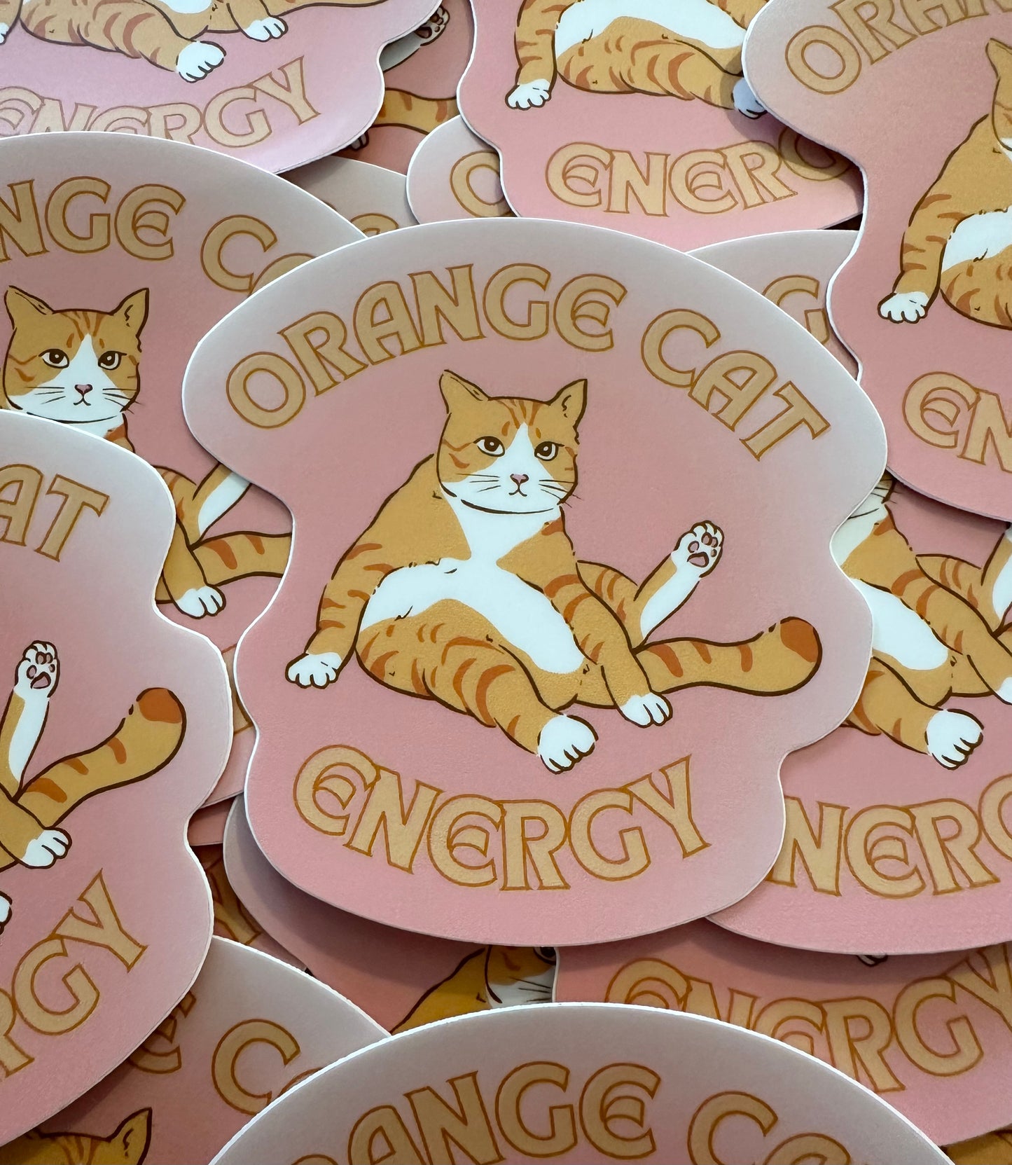 Orange Cat Energy Sticker
