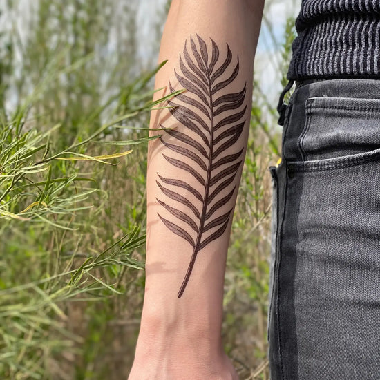 Palm Leaf Temporary Tattoo - 2 pack
