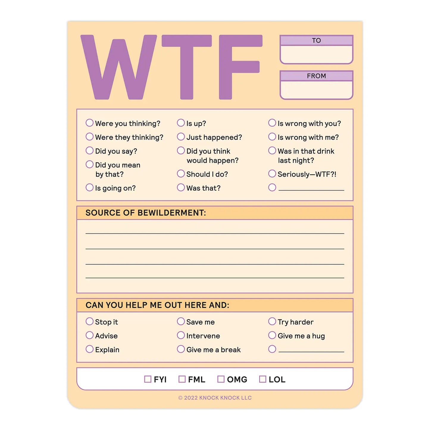 WTF Nifty Note Pad - 50 sheets