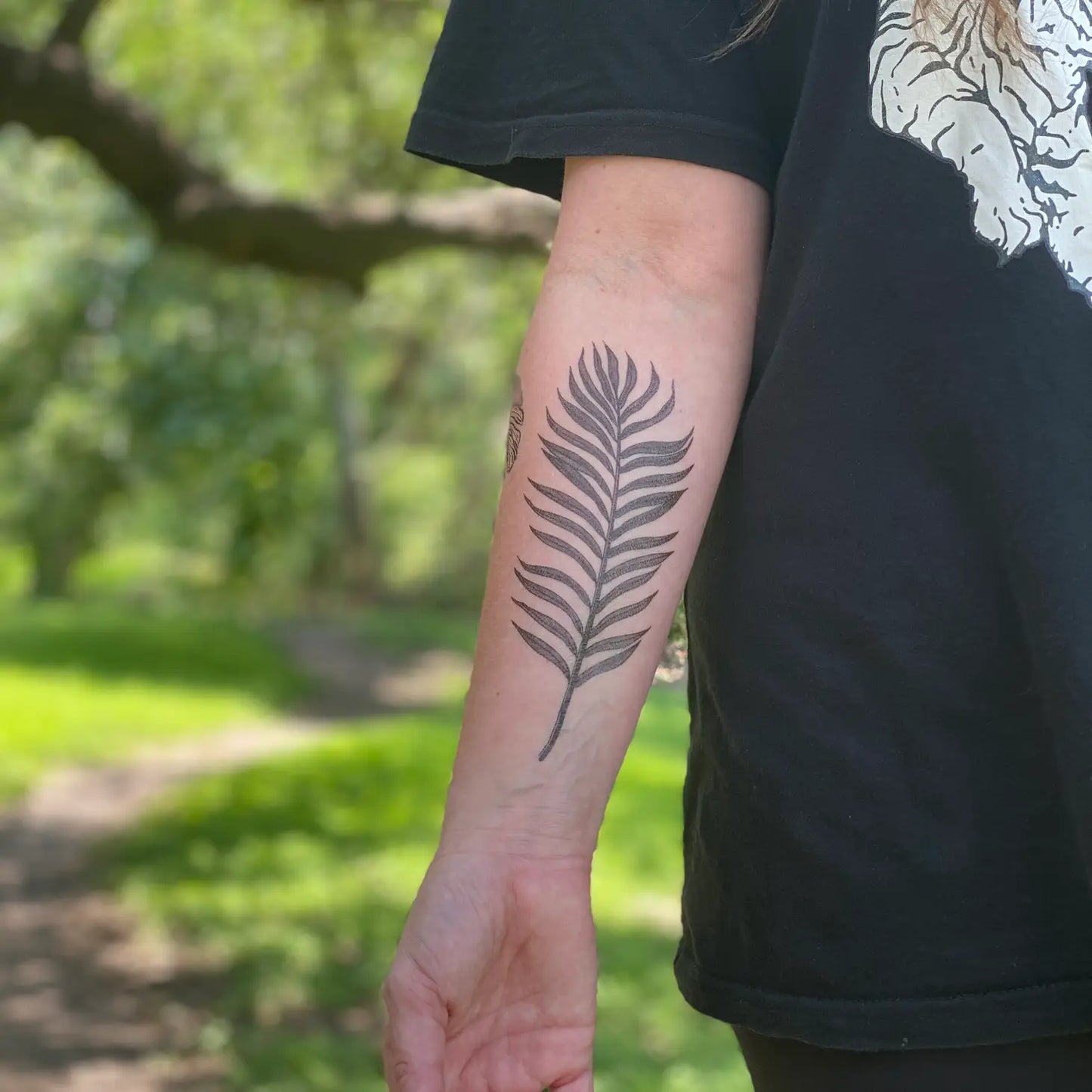 Palm Leaf Temporary Tattoo - 2 pack