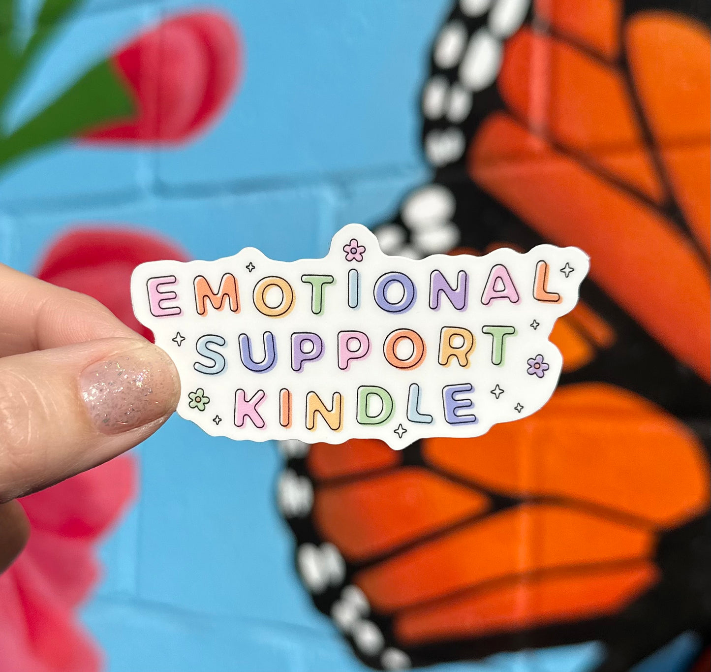 Emotional Support Kindle Sticker