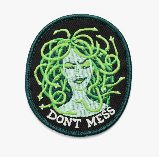 Don't Mess Medusa Glow In The Dark Patch