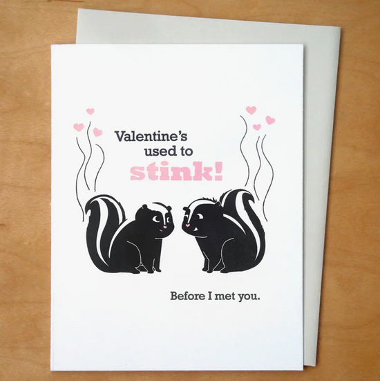 Valentine's Skunks Card