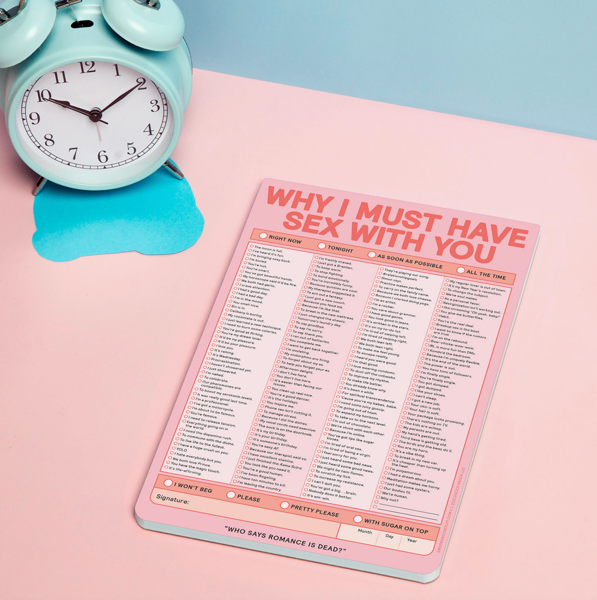 Why I Must Have Sex With You Large Notepad - 60 Sheets – Hilarious  Humanitarian