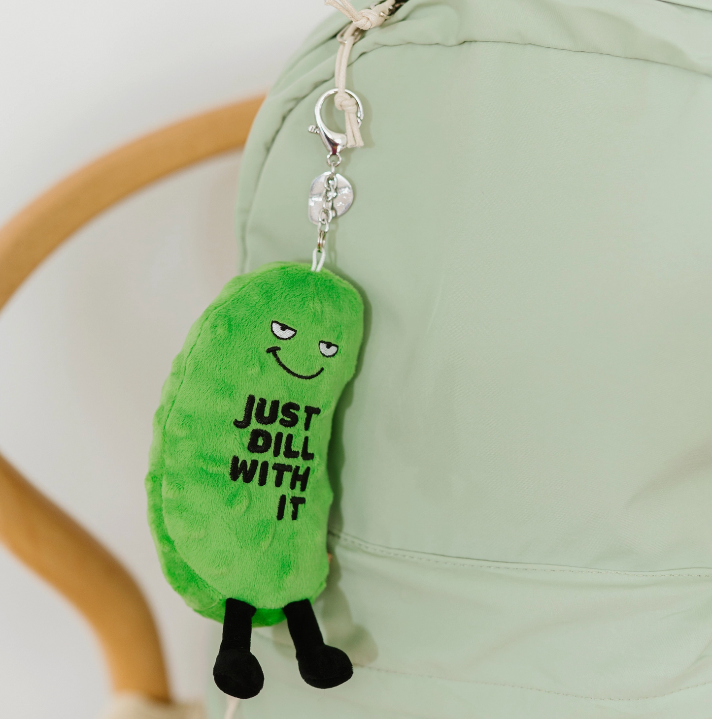 Dill Pickle Plushie Keychain