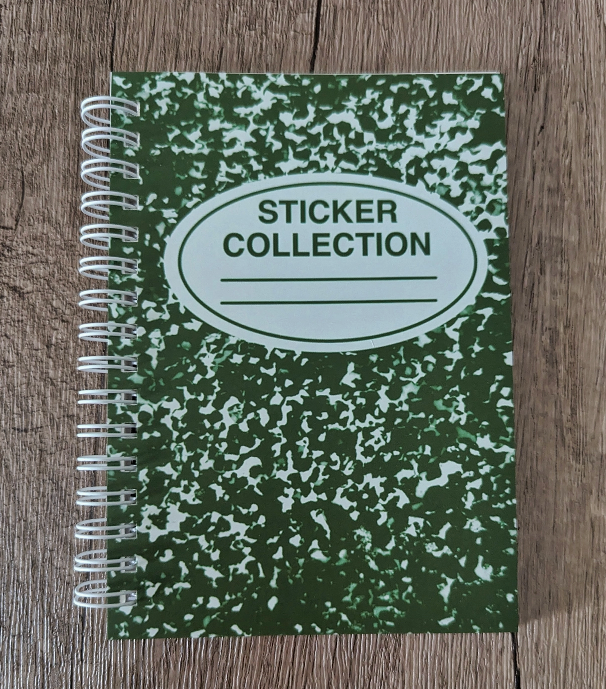 Reusable Sticker Book Composition Green Design- 50 Pages