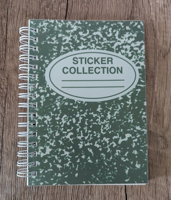 Reusable Sticker Book Composition Green Design- 50 Pages