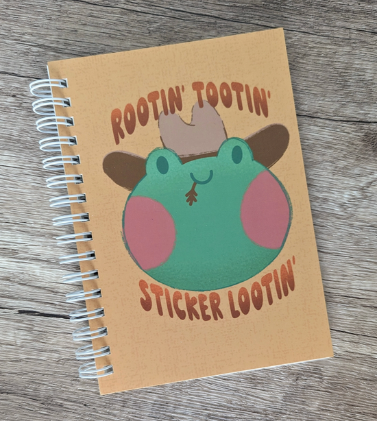 Reusable Sticker Book Rootin' Tootin' Cowboy Frog Design - 50 Pages