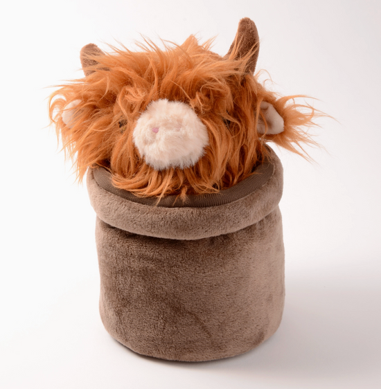 Highland Sprout Cow Plushie Comes With Plushie Pot