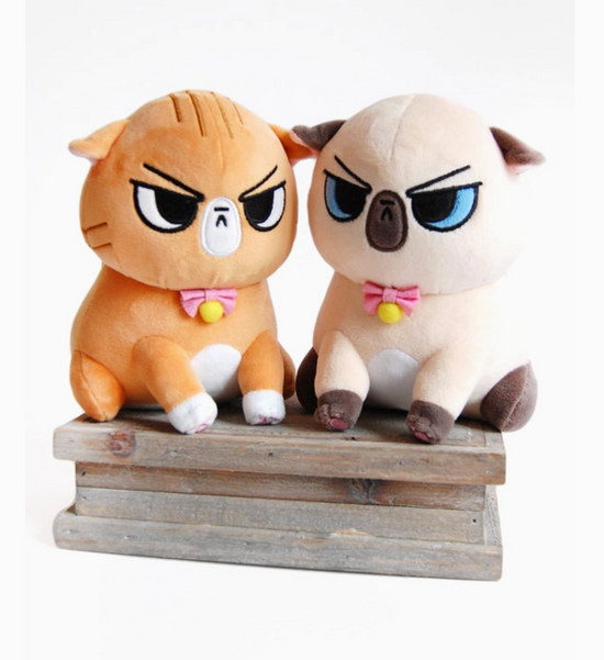 Angry Cat Plush- Siamese Version