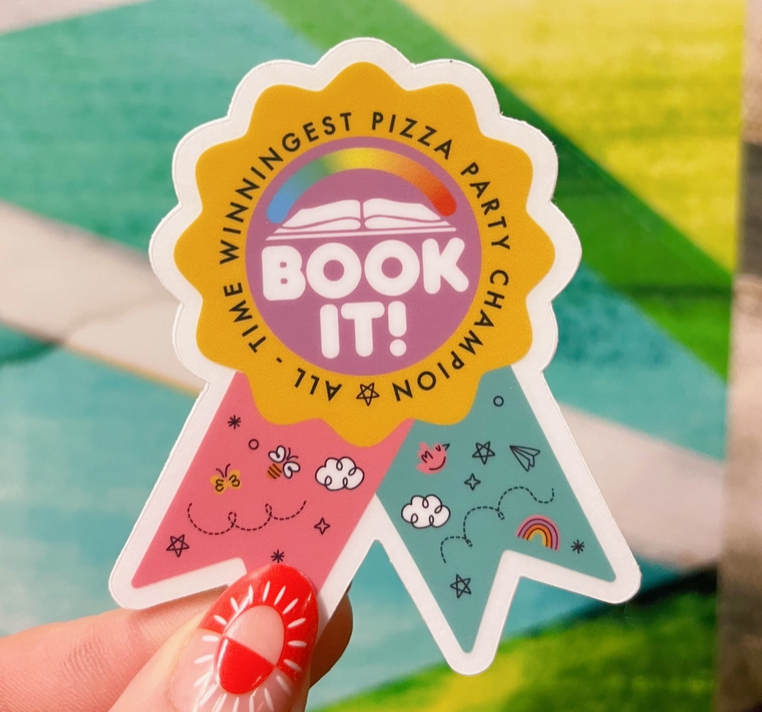 Book It: All-Time Winningest Pizza Party Champion Sticker