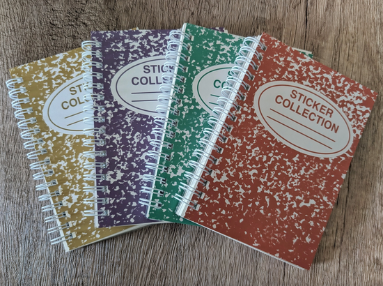 Reusable Sticker Book Composition Purple Design- 50 Pages