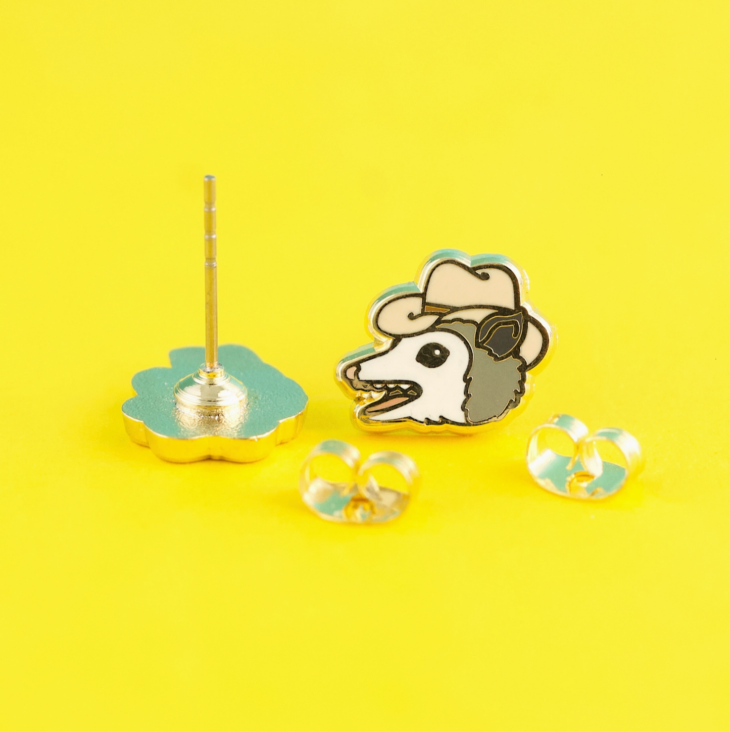 Possum Cowboy Earrings