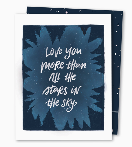 Love You More Than All The Stars In The Sky Card