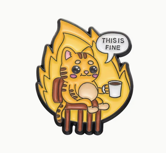 This is Fine Cat Pin