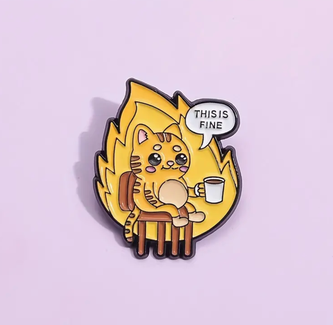 This is Fine Cat Pin