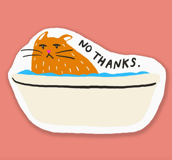 Cat In Bath Sticker