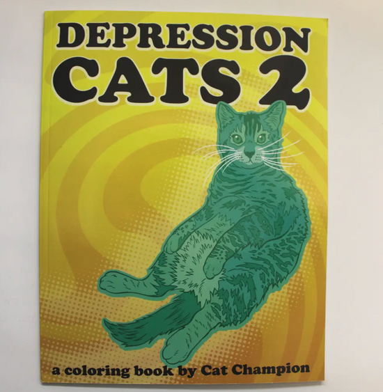 Depression Cats 2 Coloring Book