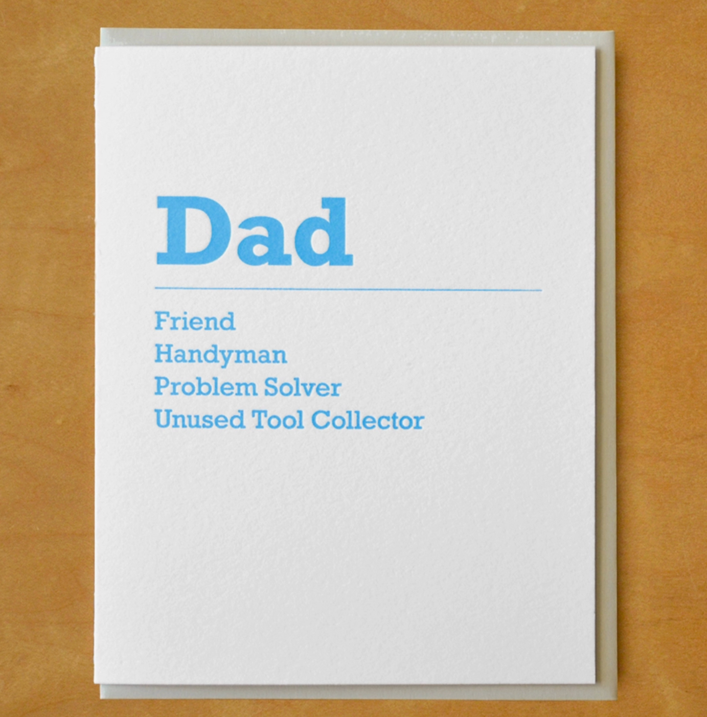 Dad Friend Handyman Problem Solver Unused Tool Collector Card