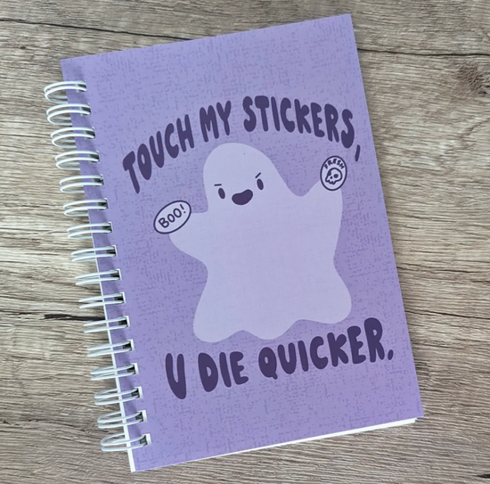 Reusable Sticker Book Composition Ghost Design- 50 Pages