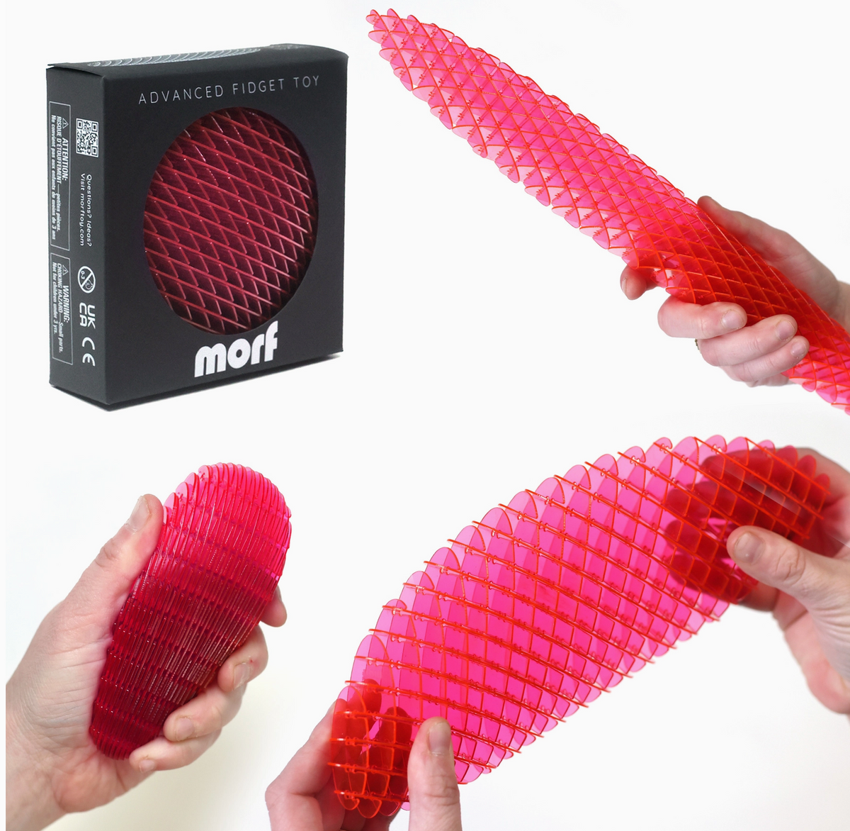 Morf Fidget Advanced Toy Pink (Large size 20 x 20 slices) Hilarious Humanitarian Morf Fidget Advanced Toy Pink (Large size 20 x 20 slices) Hilarious Humanitarian