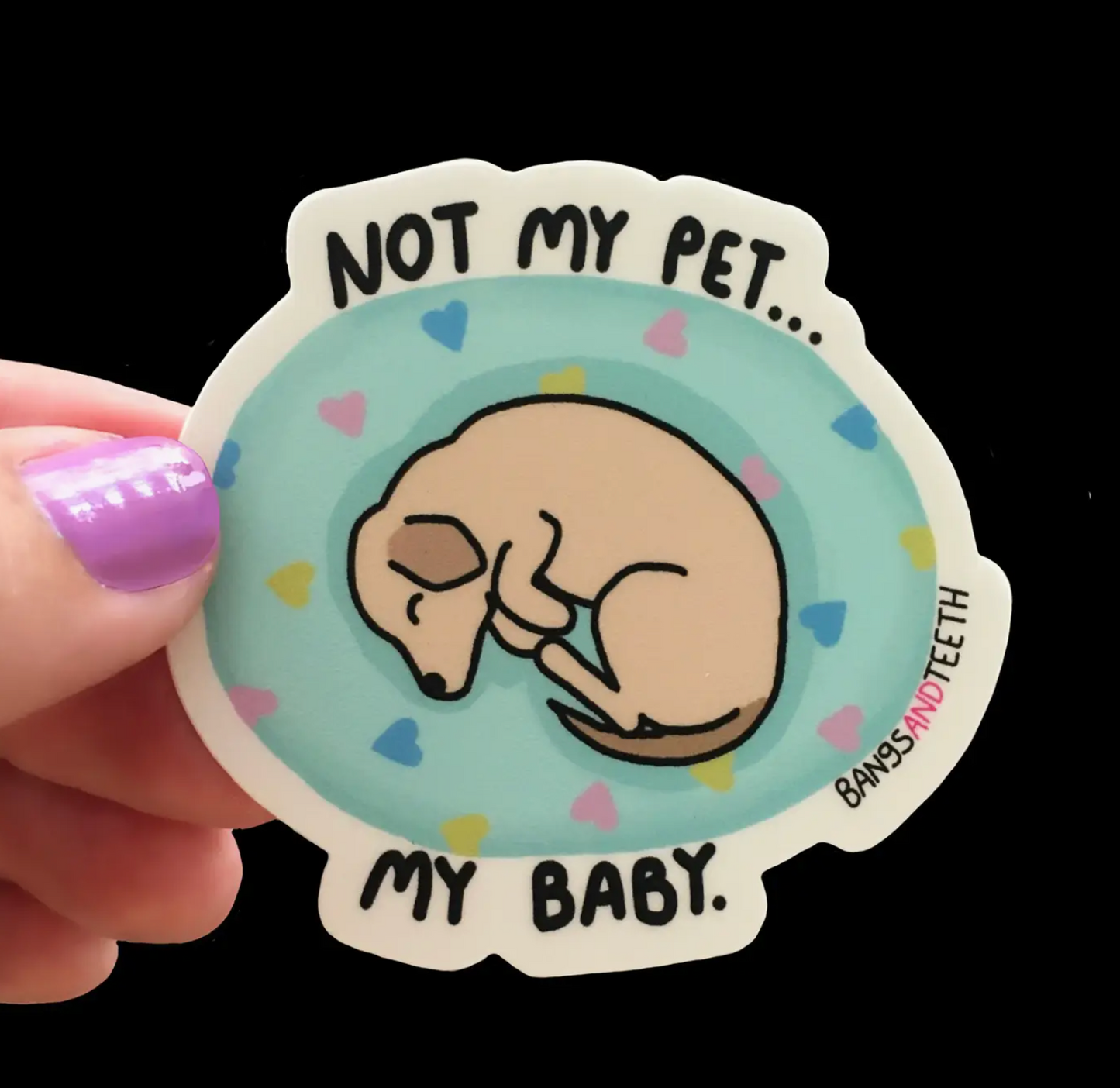 Not My Pet...My Baby Sticker