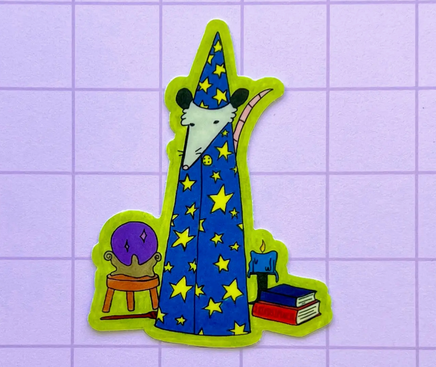 Wizard Possum Sticker