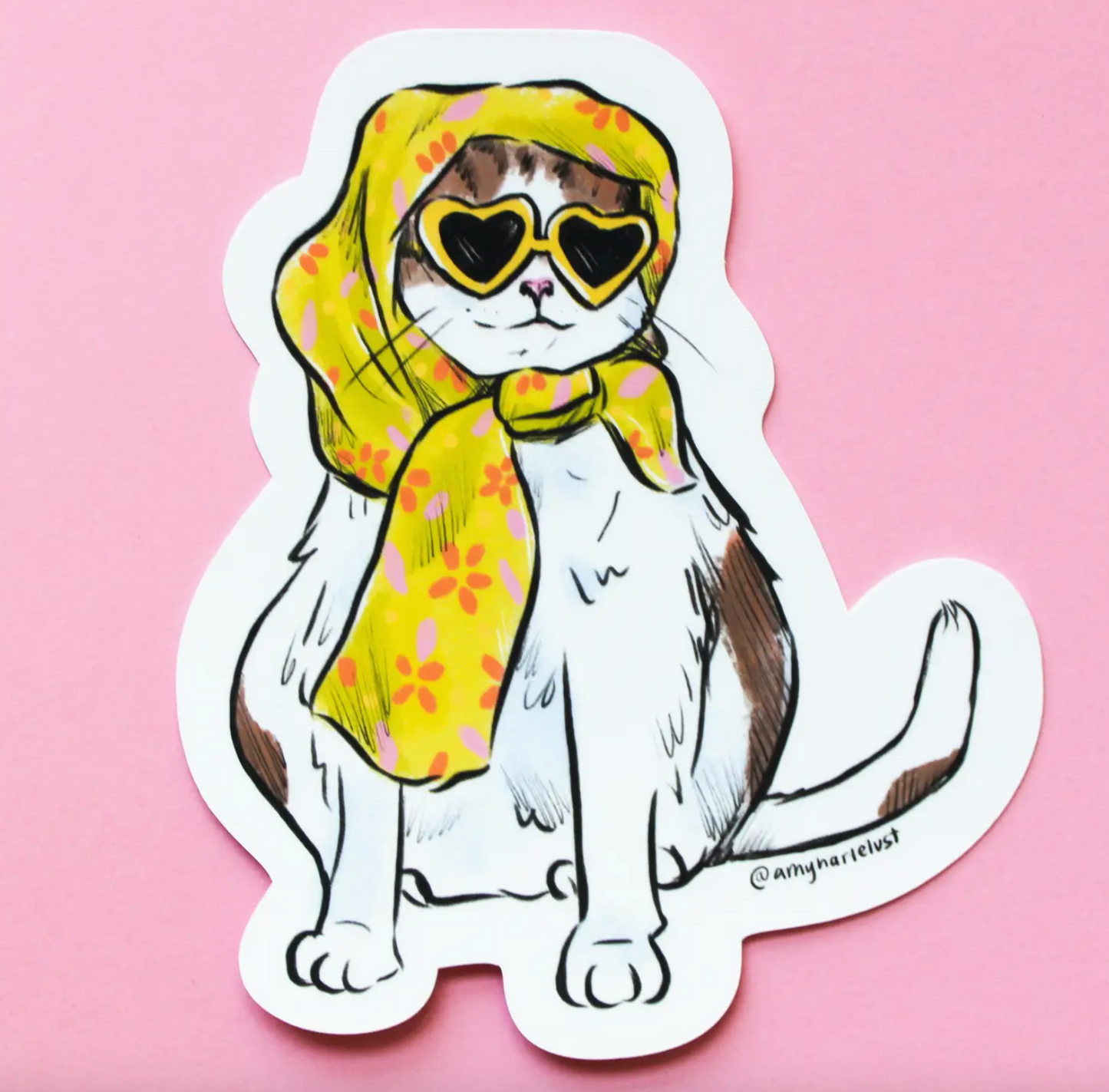 No Pictures Please Kitty Sticker