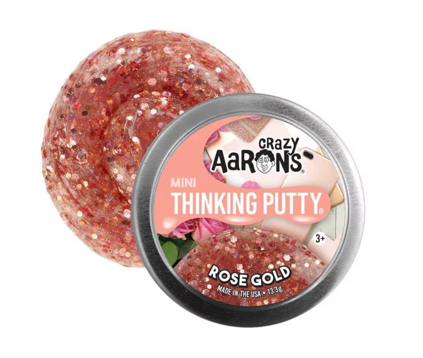 Mini Rose Gold Thinking Putty 2'' Tin