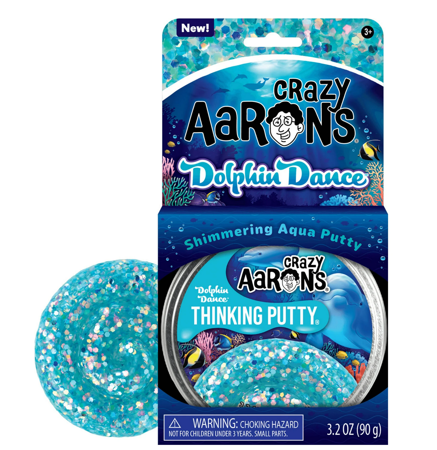 Dolphin Dance Thinking Putty 4'' Tin