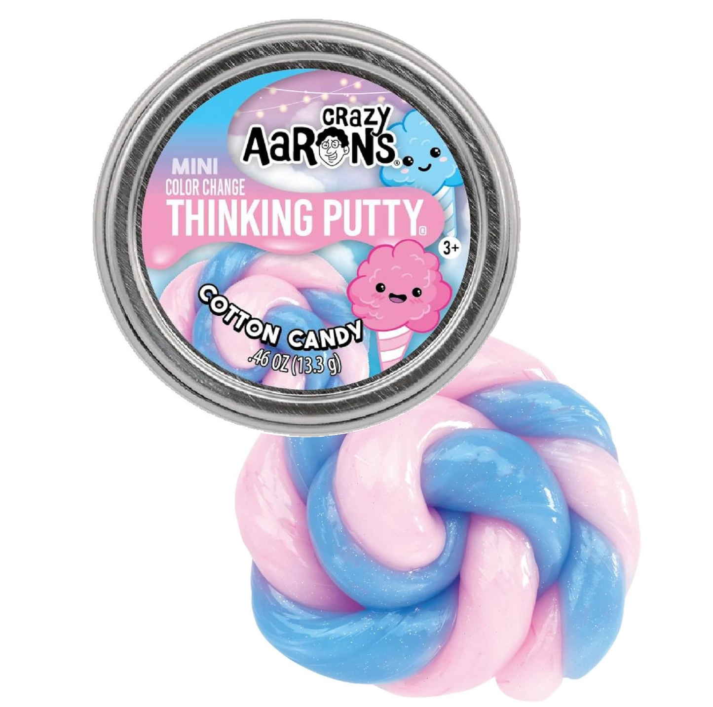 Mini Cotton Candy Thinking Putty 2'' Tin