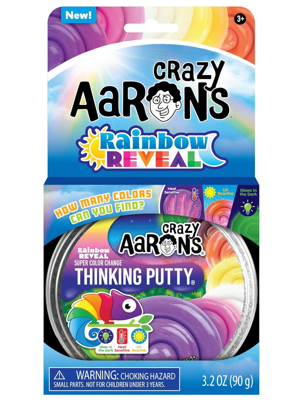 Rainbow Reveal Thinking Putty 4'' Tin