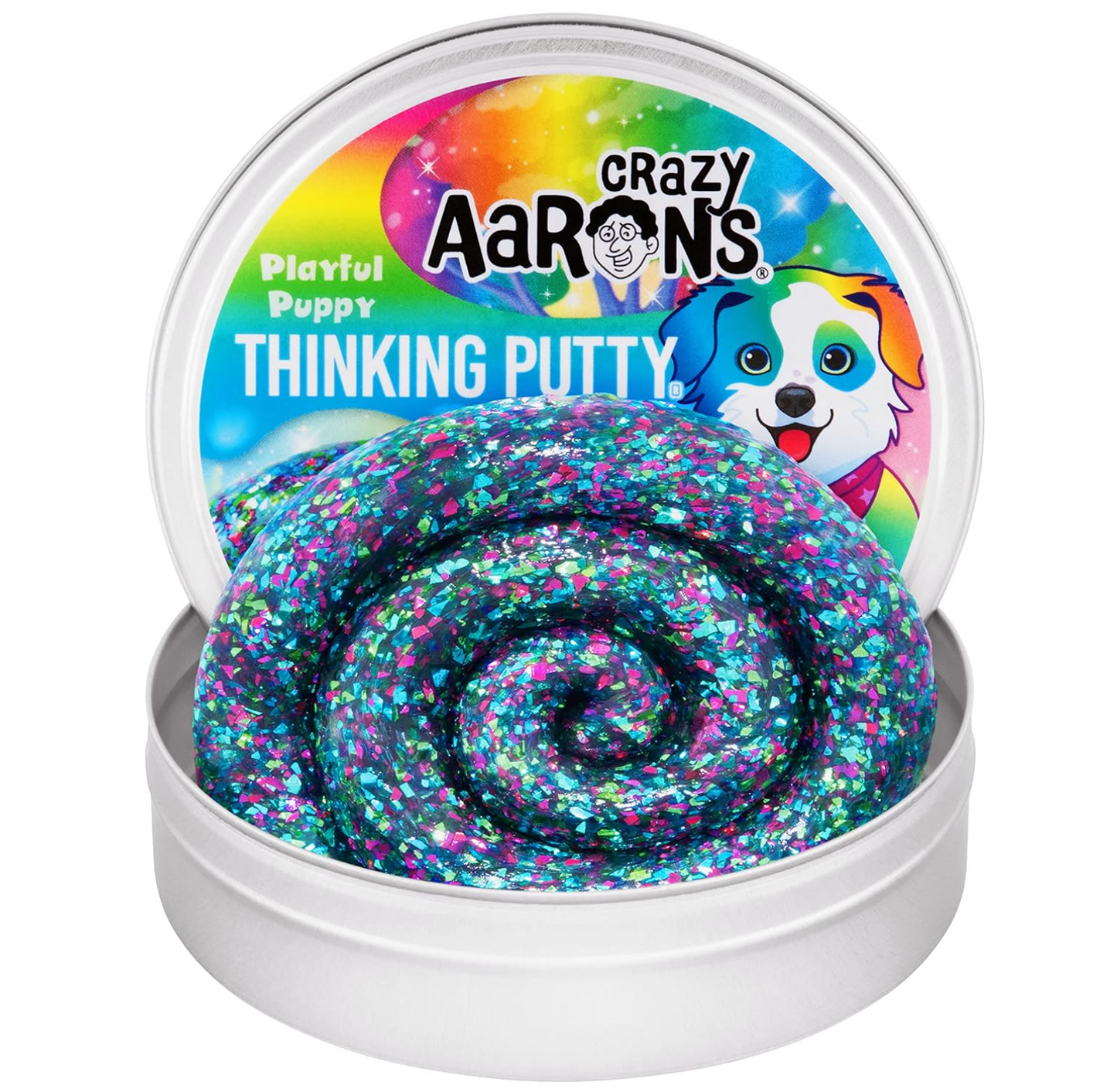 Putty Pets Playful Puppy Thinking Putty 4'' Tin