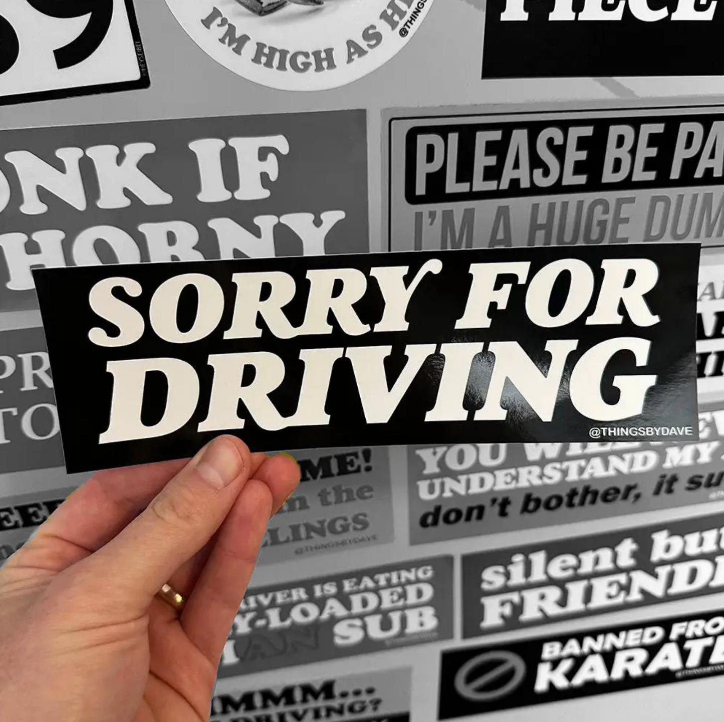 Sorry For My Driving Bumper Sticker