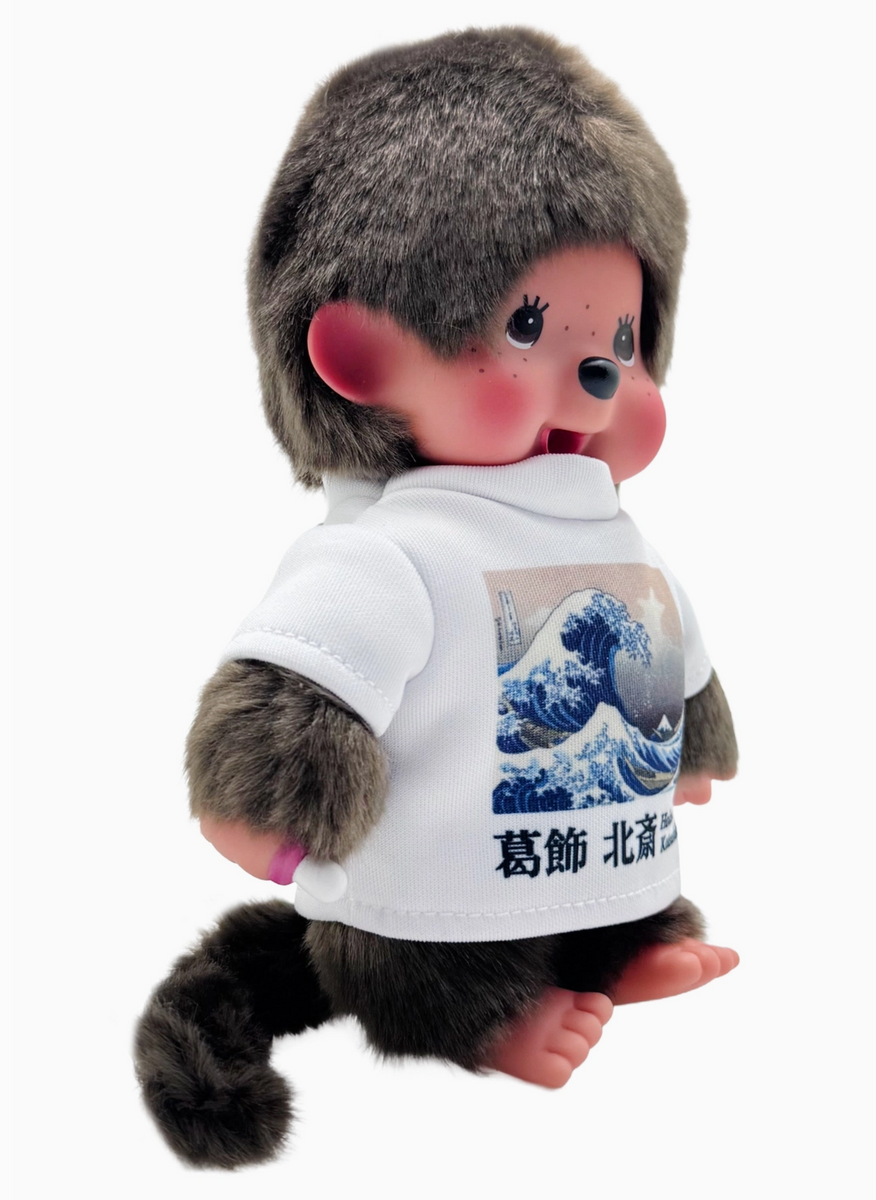 Monchhichi Art Series the Great Wave of Kanagawa Plush Doll