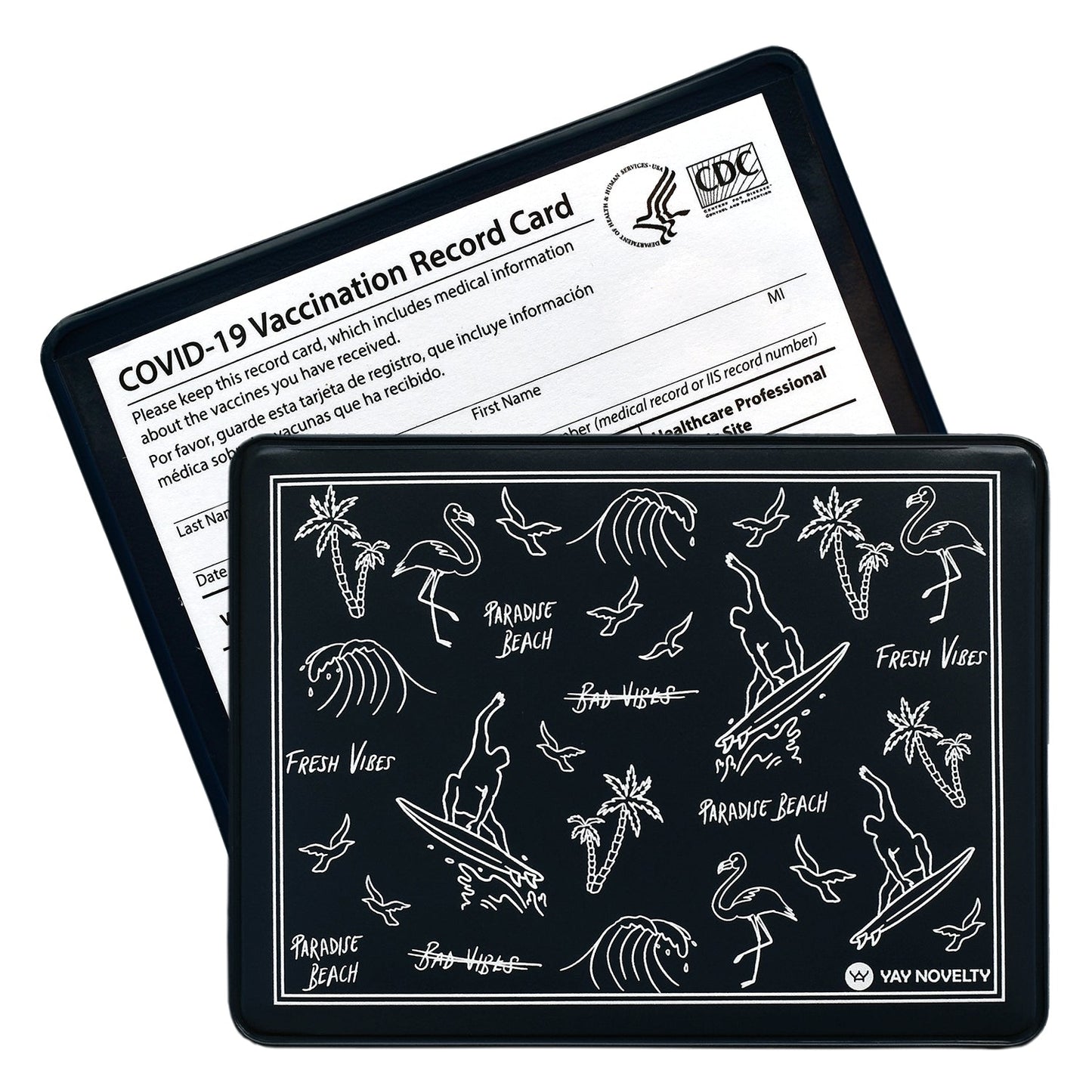 Surfing Vaccination Card Holder
