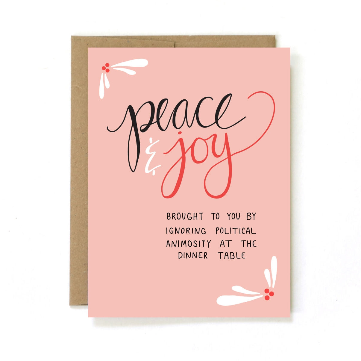 Peace & Joy Funny Holiday Card