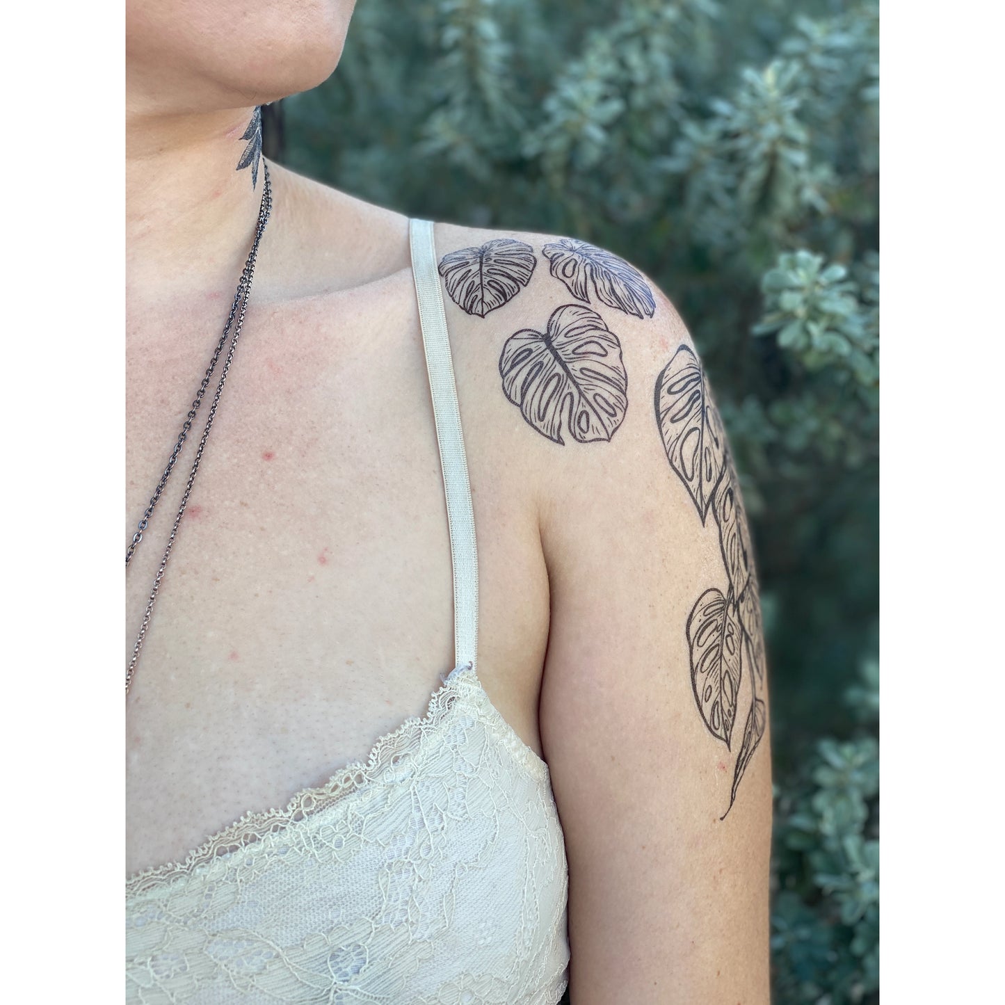 Monstera Leaves Temporary Tattoo - 1 pack
