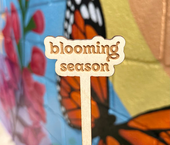 Blooming Season Wooden Plant Stake