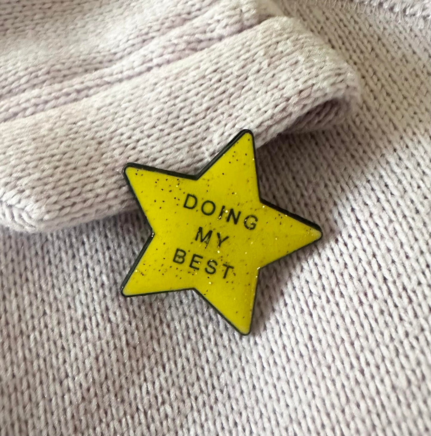 Doing My Best 5 Pointed Enamel Star Pin (2 styles)