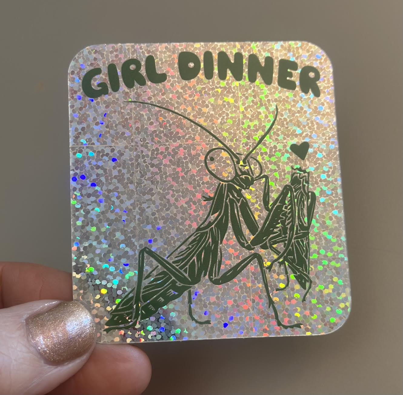 Girl Dinner Sticker (Glitter or White Available)