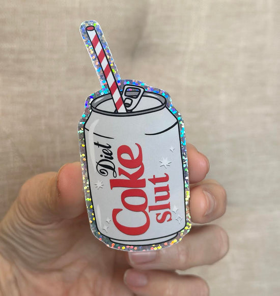 Diet Coke Slut Glitter Sticker