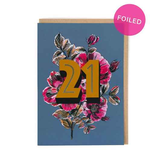 21st Birthday Foiled Card