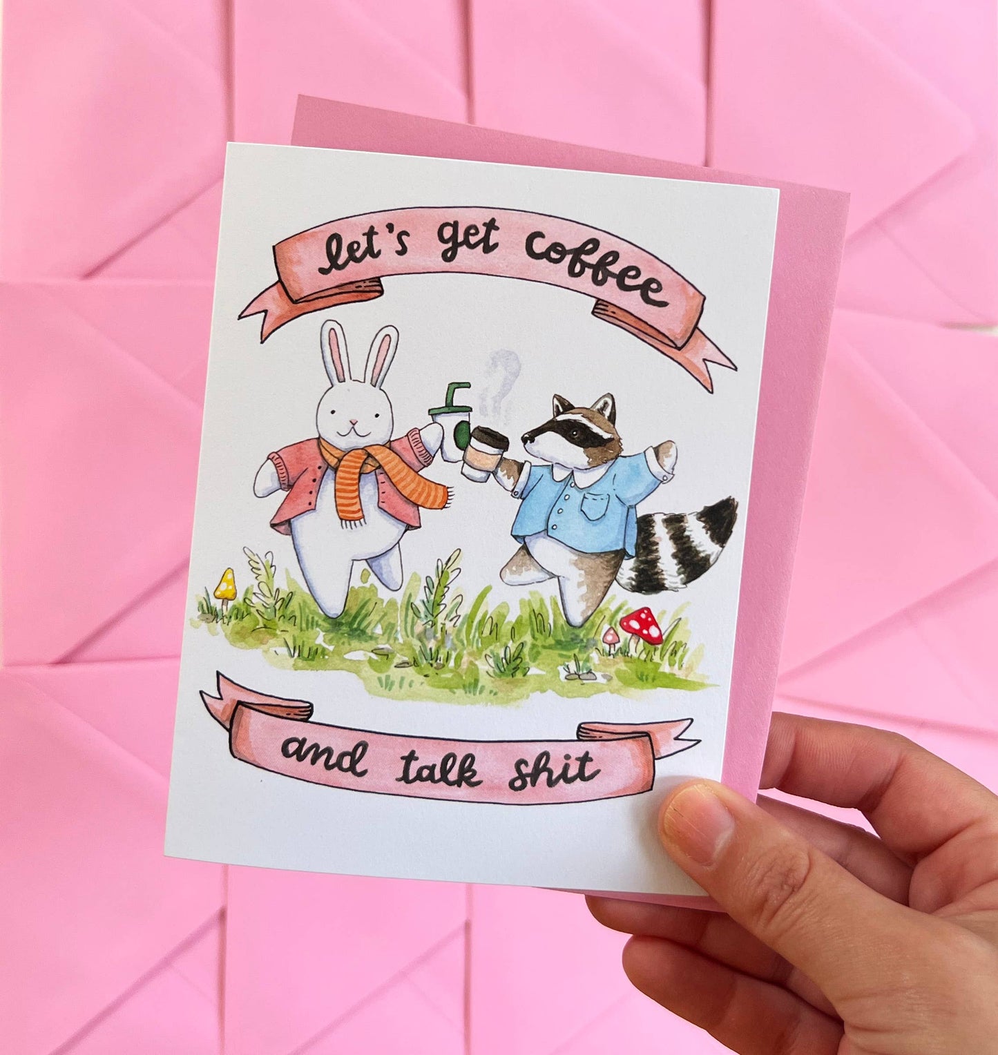 Let's Get Coffee and Talk Shit  Friendship Card