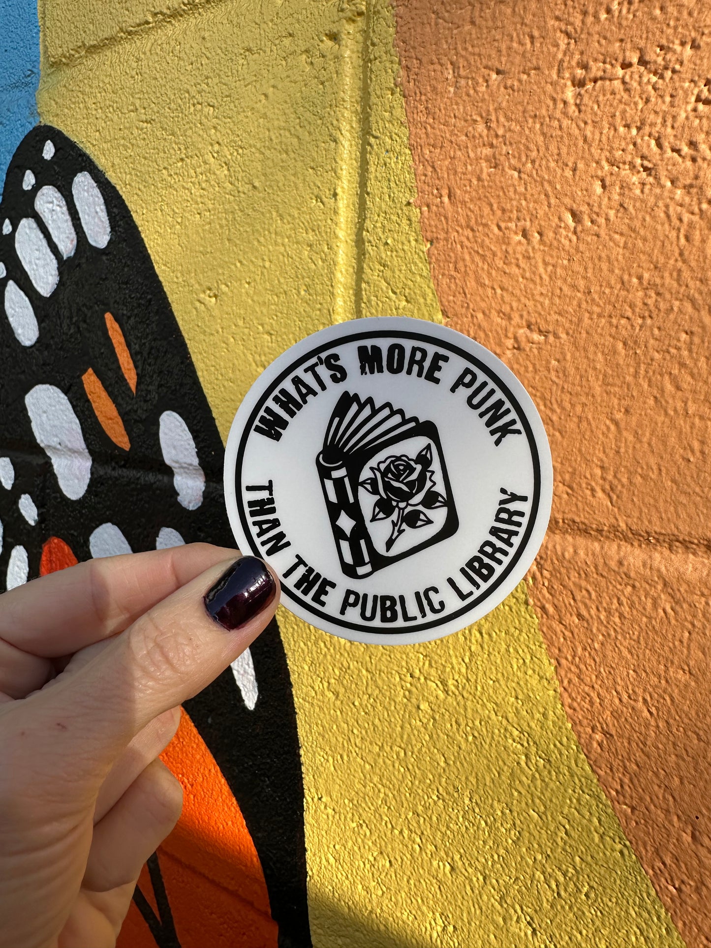 Punk Library Patch What's More Punk Than The Public Library Sticker – Hilarious Humanitarian