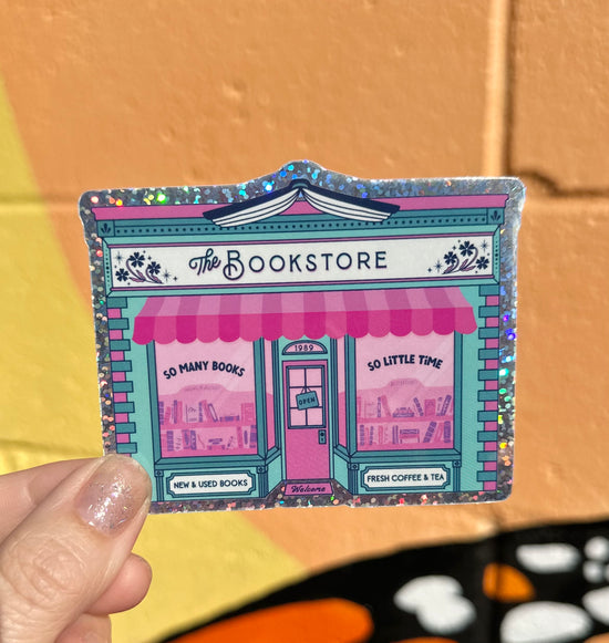 The Bookstore So Many Books So Little Time Glitter Sticker