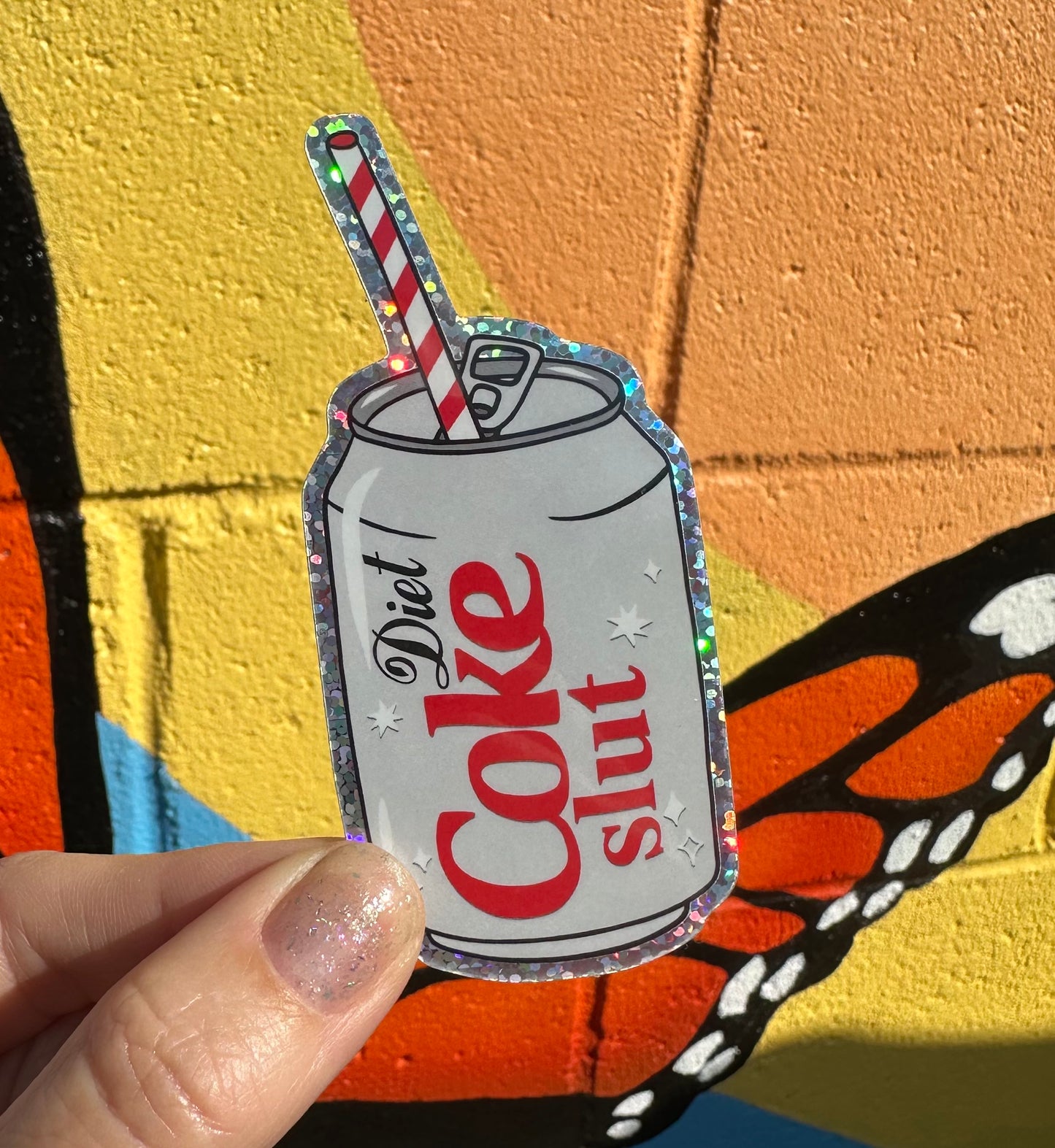 Diet Coke Slut Glitter Sticker