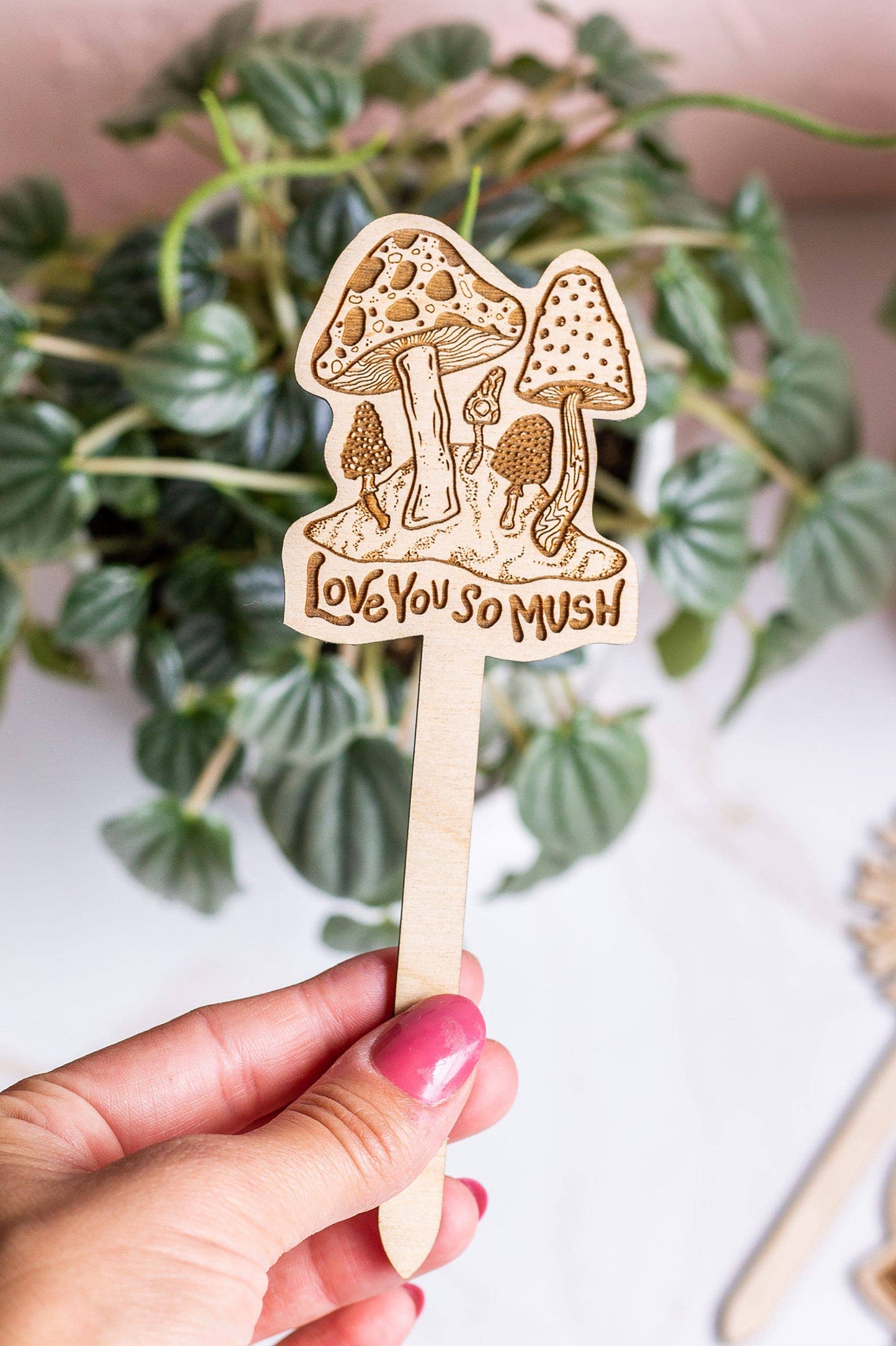 Love You So Much Mushroom Plant Stake
