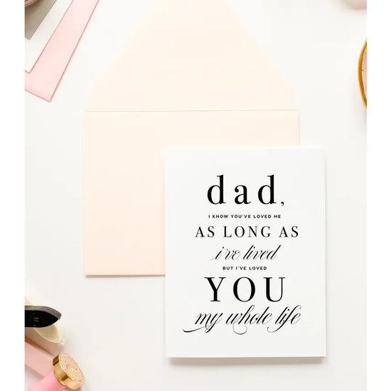 Dad Loved You My Whole Life Card