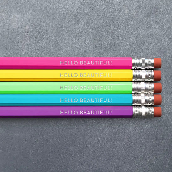 Hello Beautiful Pencil Set - 5 pk